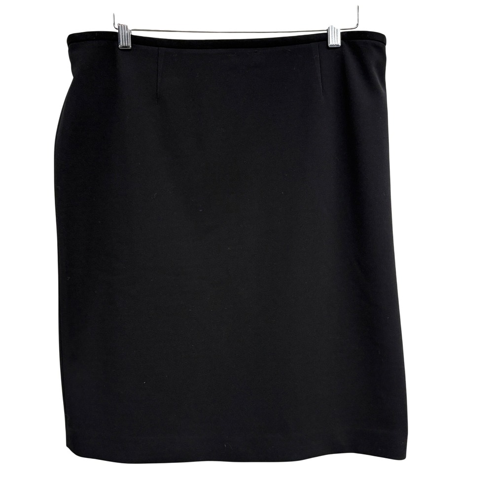 Calvin Klein Womens Black Pencil Skirt Size 16 Lined Career‎ Business Wear Knee